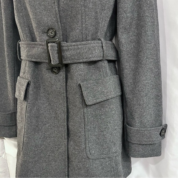 Banana Republic Grey Belted Wool Blend Pea Coat - Picture 12 of 14